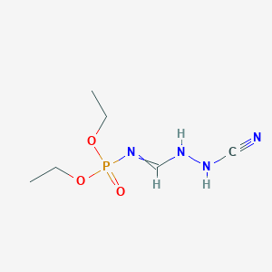 molecular formula C6H13N4O3P B14629136 Diethyl N-[(2-cyanohydrazinyl)methylidene]phosphoramidate CAS No. 57204-36-1