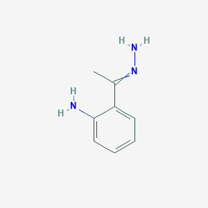 molecular formula C8H11N3 B14629146 2-(1-Hydrazinylideneethyl)aniline CAS No. 55271-24-4