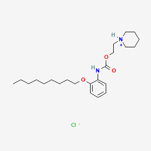 molecular formula C23H39ClN2O3 B14629164 N-(2-(2-Nonyloxyphenylcarbamoyloxy)ethyl)piperidinium chloride CAS No. 55792-26-2