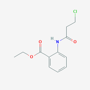 molecular formula C12H14ClNO3 B14629168 Ethyl 2-[(3-chloropropanoyl)amino]benzoate CAS No. 55301-53-6