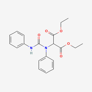 molecular formula C20H22N2O5 B14629177 Diethyl [phenyl(phenylcarbamoyl)amino]propanedioate CAS No. 56599-01-0