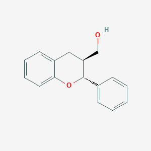 molecular formula C16H16O2 B14629188 [(2R,3S)-2-Phenyl-3,4-dihydro-2H-1-benzopyran-3-yl]methanol CAS No. 53700-10-0