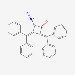 molecular formula C30H20N2O B14629199 2-Diazonio-3,4-bis(diphenylmethylidene)cyclobut-1-en-1-olate CAS No. 56506-66-2