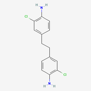 molecular formula C14H14Cl2N2 B14629207 4,4'-(Ethane-1,2-diyl)bis(2-chloroaniline) CAS No. 54628-20-5