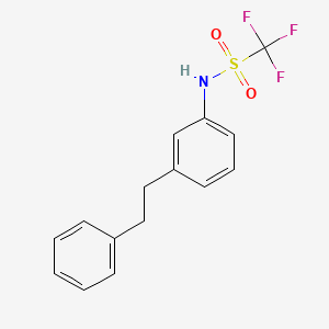 molecular formula C15H14F3NO2S B14629209 1,1,1-Trifluoro-N-[3-(2-phenylethyl)phenyl]methanesulfonamide CAS No. 55251-33-7