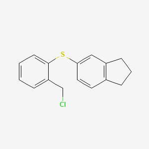 5-{[2-(Chloromethyl)phenyl]sulfanyl}-2,3-dihydro-1H-indene