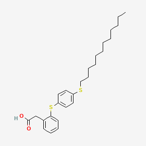 molecular formula C26H36O2S2 B14629258 (2-{[4-(Dodecylsulfanyl)phenyl]sulfanyl}phenyl)acetic acid CAS No. 56056-75-8