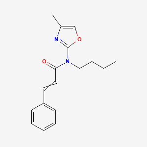 molecular formula C17H20N2O2 B14629278 N-Butyl-N-(4-methyl-1,3-oxazol-2-YL)-3-phenylprop-2-enamide CAS No. 57068-89-0