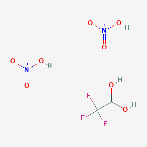 molecular formula C2H5F3N2O8 B14629300 Nitric acid;2,2,2-trifluoroethane-1,1-diol CAS No. 55044-05-8