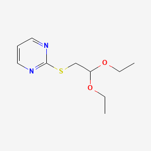 molecular formula C10H16N2O2S B14629337 2-[(2,2-Diethoxyethyl)sulfanyl]pyrimidine CAS No. 55862-33-4