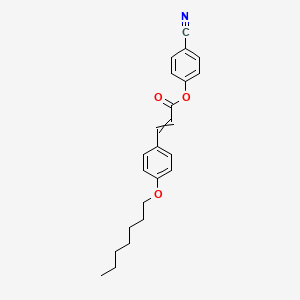 molecular formula C23H25NO3 B14629376 2-Propenoic acid, 3-[4-(heptyloxy)phenyl]-, 4-cyanophenyl ester CAS No. 56131-68-1