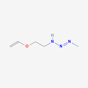 molecular formula C5H11N3O B14629388 (1E)-3-[2-(Ethenyloxy)ethyl]-1-methyltriaz-1-ene CAS No. 54717-44-1