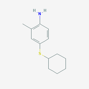 molecular formula C13H19NS B1462942 4-(Cyclohexylsulfanyl)-2-methylaniline CAS No. 1178225-23-4