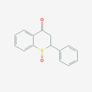 molecular formula C15H12O2S B14629453 4H-1-Benzothiopyran-4-one, 2,3-dihydro-2-phenyl-, 1-oxide CAS No. 58109-92-5