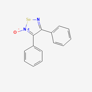 molecular formula C14H10N2OSe B14629470 2-Oxido-3,4-diphenyl-1,2,5-selenadiazol-2-ium CAS No. 55293-86-2