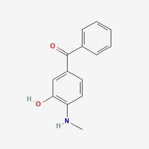 molecular formula C14H13NO2 B14629475 (3-Hydroxy-4-(methylamino)phenyl)phenylmethanone CAS No. 54903-59-2