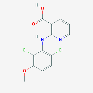 molecular formula C13H10Cl2N2O3 B14629489 2-(2,6-Dichloro-3-methoxyanilino)pyridine-3-carboxylic acid CAS No. 55285-42-2