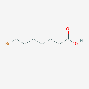 molecular formula C8H15BrO2 B14629492 7-Bromo-2-methylheptanoic acid CAS No. 54131-73-6