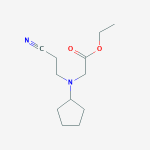 Ethyl 2-[(2-cyanoethyl)(cyclopentyl)amino]acetate