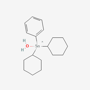 molecular formula C18H29OSn B14629531 Stannane, dicyclohexylhydroxyphenyl- CAS No. 53413-47-1