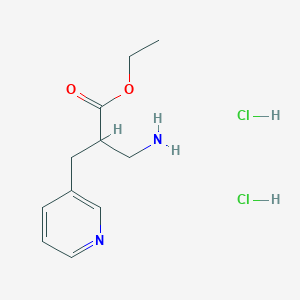 Ethyl 3-amino-2-(pyridin-3-ylmethyl)propanoate dihydrochloride