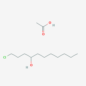 molecular formula C13H27ClO3 B14629560 Acetic acid;1-chloroundecan-4-ol CAS No. 54131-65-6