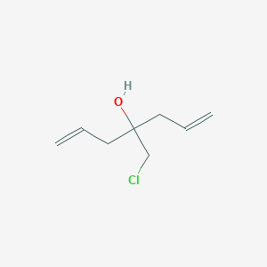 molecular formula C8H13ClO B14629565 1,6-Heptadien-4-ol, 4-(chloromethyl)- CAS No. 58283-66-2