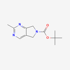 molecular formula C12H17N3O2 B1462958 tert-Butyl 2-methyl-5H-pyrrolo[3,4-d]pyrimidine-6(7H)-carboxylate CAS No. 1160995-19-6