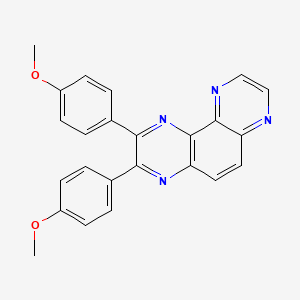 molecular formula C24H18N4O2 B14629585 2,3-Bis(4-methoxyphenyl)pyrazino[2,3-F]quinoxaline CAS No. 57437-00-0