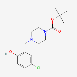 molecular formula C16H23ClN2O3 B1462960 4-(5-Chloro-2-hydroxybenzyl)-piperazine-1-carboxylic acid tert-butyl ester CAS No. 2206608-34-4