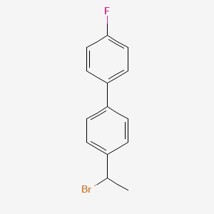 molecular formula C14H12BrF B14629618 4-(1-Bromoethyl)-4'-fluoro-1,1'-biphenyl CAS No. 53588-07-1