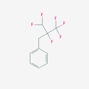 molecular formula C10H8F6 B14629619 [2-(Difluoromethyl)-2,3,3,3-tetrafluoropropyl]benzene CAS No. 55012-43-6