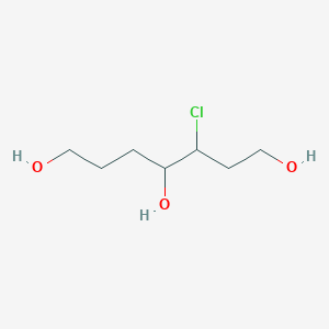 molecular formula C7H15ClO3 B14629634 3-Chloroheptane-1,4,7-triol CAS No. 55424-57-2