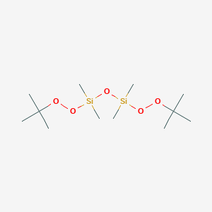 molecular formula C12H30O5Si2 B14629647 1,3-Bis(tert-butylperoxy)-1,1,3,3-tetramethyldisiloxane CAS No. 54710-58-6