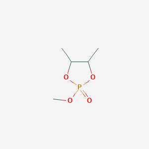 molecular formula C5H11O4P B14629672 1,2-Dioxaphospholane, 2-methoxy-4,5-dimethyl-, 2-oxide CAS No. 57821-30-4