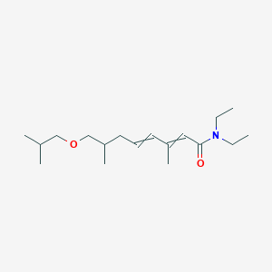 molecular formula C18H33NO2 B14629692 N,N-Diethyl-3,7-dimethyl-8-(2-methylpropoxy)octa-2,4-dienamide CAS No. 57549-16-3