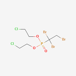 molecular formula C6H10Br3Cl2O3P B14629707 Bis(2-chloroethyl) (1,1,2-tribromoethyl)phosphonate CAS No. 57415-87-9