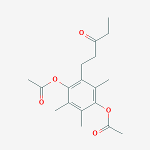 2,3,5-Trimethyl-6-(3-oxopentyl)-1,4-phenylene diacetate