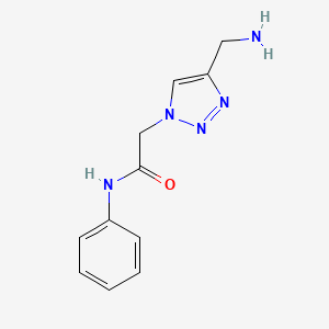 molecular formula C11H13N5O B1462977 2-[4-(氨基甲基)-1H-1,2,3-三唑-1-基]-N-苯基乙酰胺 CAS No. 1239943-29-3