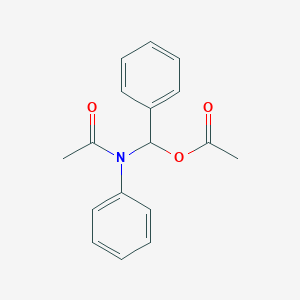 molecular formula C17H17NO3 B14629791 Acetamide, N-[(acetyloxy)phenylmethyl]-N-phenyl- CAS No. 55023-62-6