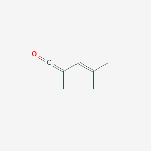 molecular formula C7H10O B14629823 2,4-Dimethylpenta-1,3-dien-1-one CAS No. 55701-65-0