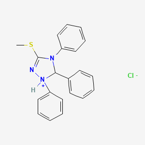 3-(Methylsulfanyl)-1,4,5-triphenyl-4,5-dihydro-1H-1,2,4-triazol-1-ium chloride