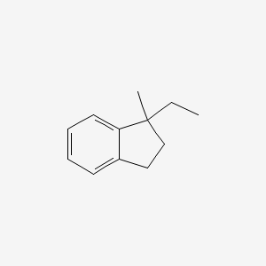 molecular formula C12H16 B14629848 1-Ethyl-1-methylindan CAS No. 56298-75-0