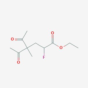 Ethyl 4-acetyl-2-fluoro-4-methyl-5-oxohexanoate