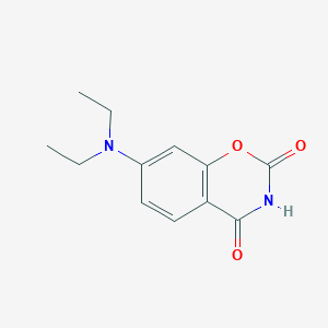 molecular formula C12H14N2O3 B14629914 7-(Diethylamino)-1,3-benzoxazine-2,4-dione CAS No. 53653-93-3