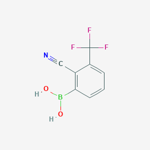 molecular formula C8H5BF3NO2 B1462992 2-Cyano-3-(trifluoromethyl)phenylboronic acid CAS No. 1198181-40-6