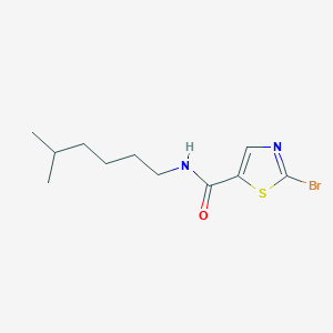 molecular formula C11H17BrN2OS B14629978 2-Bromo-N-(5-methylhexyl)-1,3-thiazole-5-carboxamide CAS No. 54045-77-1