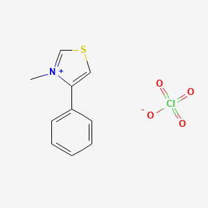 molecular formula C10H10ClNO4S B14629982 3-Methyl-4-phenyl-1,3-thiazol-3-ium perchlorate CAS No. 54199-75-6