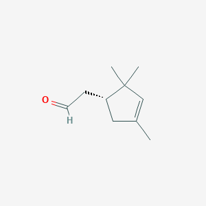 molecular formula C10H16O B14629987 [(1R)-2,2,4-Trimethylcyclopent-3-en-1-yl]acetaldehyde CAS No. 56270-99-6