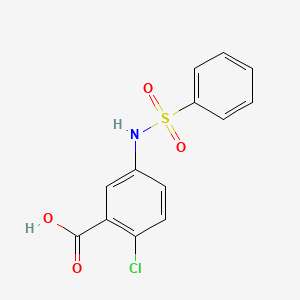 molecular formula C13H10ClNO4S B1463003 2-氯-5-[(苯磺酰)氨基]苯甲酸 CAS No. 1179130-12-1